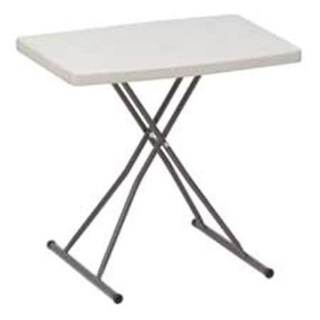 Iceberg IndestrucTable Classic Personal Folding Table, Platinum Granite Top, 20 in W x 30 in L x 25 or 28 in H 65490